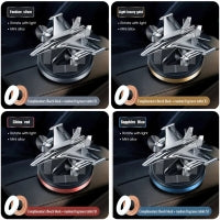 Premium Car Solar Fighter Airplane Showpiece with Air Freshener – Style Meets Freshness