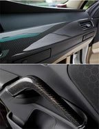 7D Glossy Carbon Fiber Vinyl Film Car Interior Wrap Stickers 10 inch