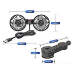 Car Rear Seat Fan with USB Port Easy Installation Just Plug and Play