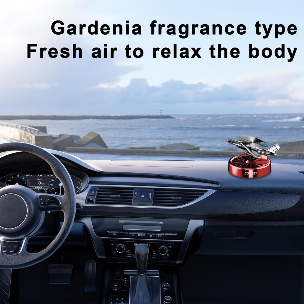 Car Air Freshener Stylish Solar Energy Airplane Rotating Air Freshener Decoration Auto Fragrance Vehicle Air Fresheners