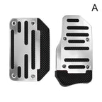 Universal Car Pedal Cover Aluminum Automatic Transmission Brake Fuel Gas Foot Pad Set Kit Pedals Red Blue Silver Non-Slip Tools