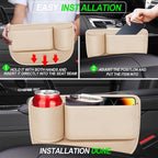 Universal Car Seat Gap Organizer with Cup Holder – Multifunctional Storage Box