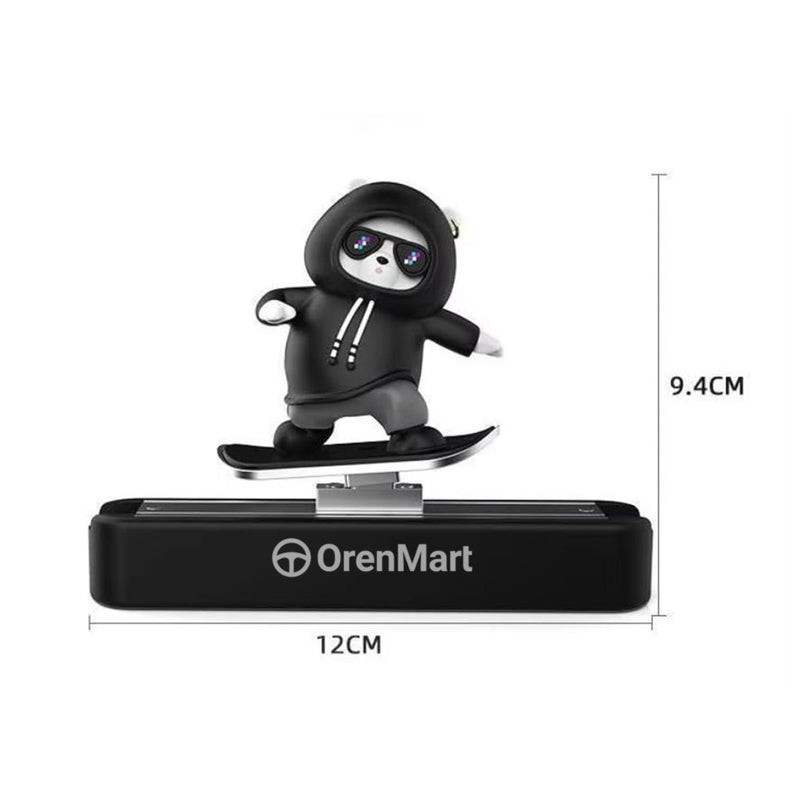 Cute Sliding Bear Car Dashboard Toy with Parking Number – Funny Skateboard