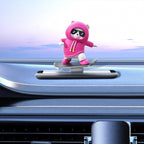 Cute Sliding Bear Car Dashboard Toy with Parking Number – Funny Skateboard