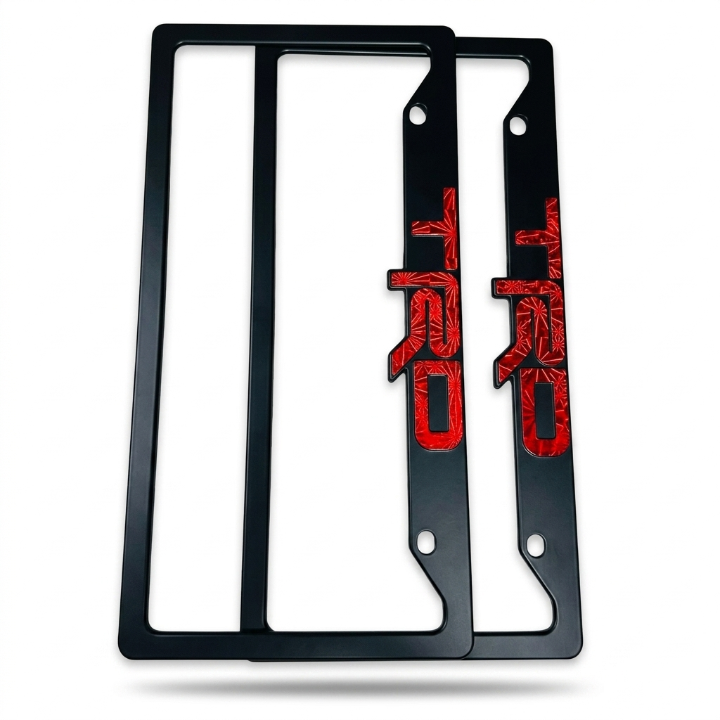 TRD Number Plate Casing 2 Pcs – Premium Frame Holder