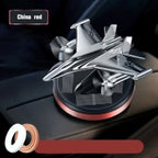 Premium Car Solar Fighter Airplane Showpiece with Air Freshener - Style Meets Freshness