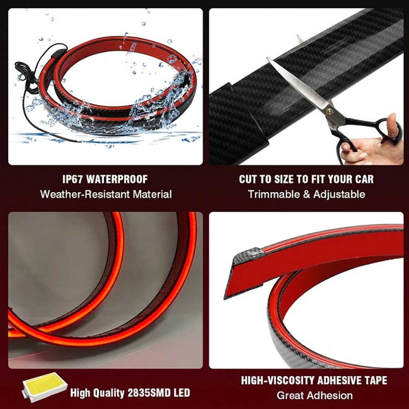 Car Universal Rear Wing Spoiler Light Flexible