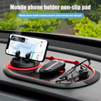 B-82 Multifunctional Car Mobile Phone Mat with 360 Degree Rotation and Number Plate