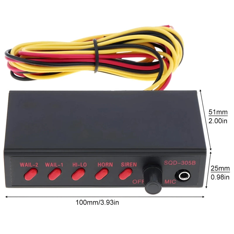 TYPE R 12V 100W High-Quality Car Loud Electronic Horn with 5 Tones for Maximum Sound