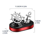 1PCS Ship Anchor Car Air Freshener Solar Rotating Lasting Car Interior Dashboard Center Console Decoration Accessories