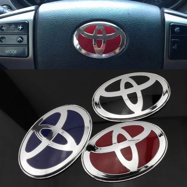 1 Piece 67x45mm For Toyota Logo Car Steering Wheel Emblem