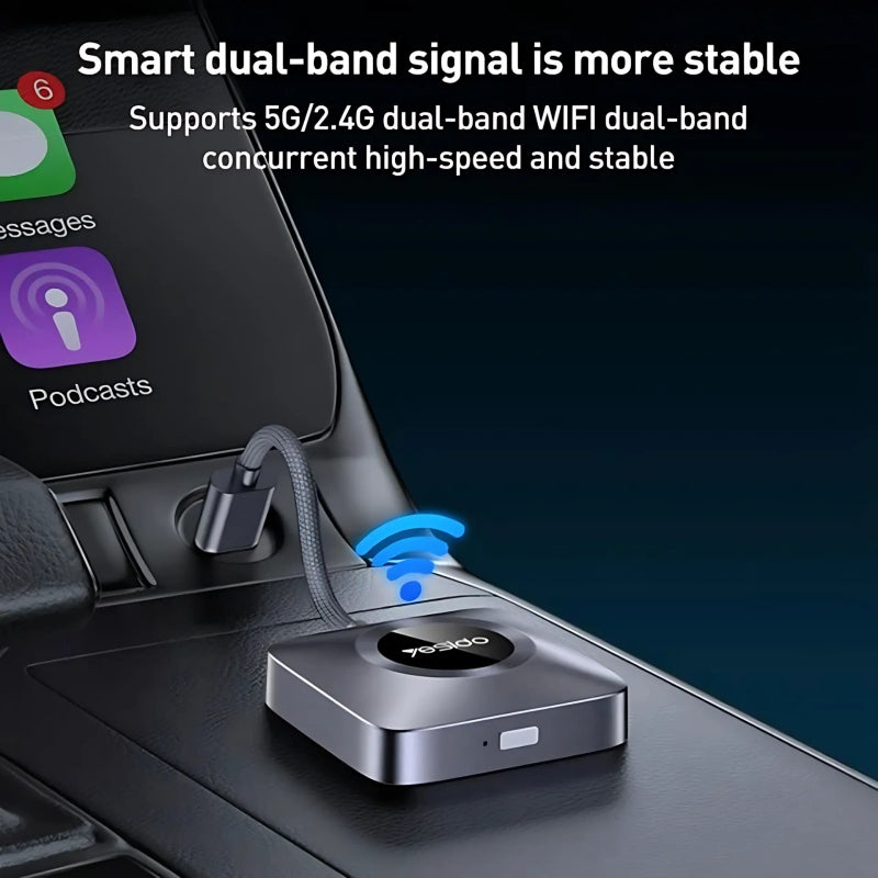 Yesido KM23 Wireless CarPlay Adapter – Plug and Play Convenience