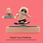 Cute Sliding Bear Car Dashboard Toy with Parking Number – Funny Skateboard