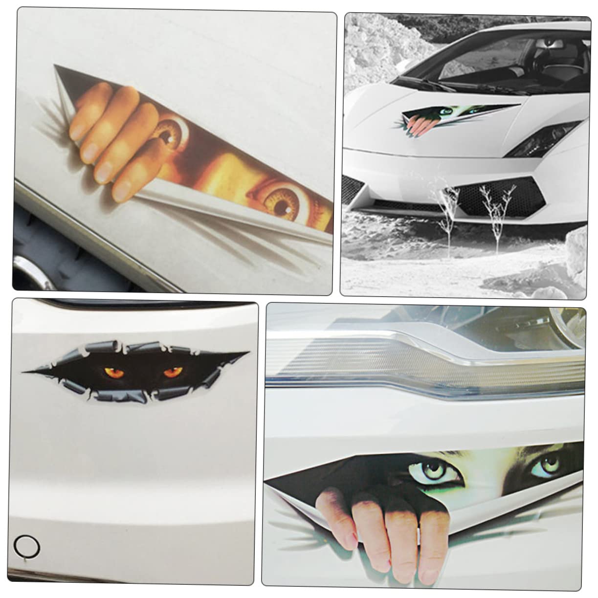 Stylish 3D Anime Eye Car Sticker 1Pcs-Easy Application and Premium Quality