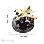 Premium Car Solar Fighter Airplane Showpiece with Air Freshener – Style Meets Freshness