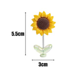 Car Showpiece Sunflower Car Dashboard Decorations 5pcs set