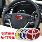 1 Piece 67x45mm For Toyota Logo Car Steering Wheel Emblem