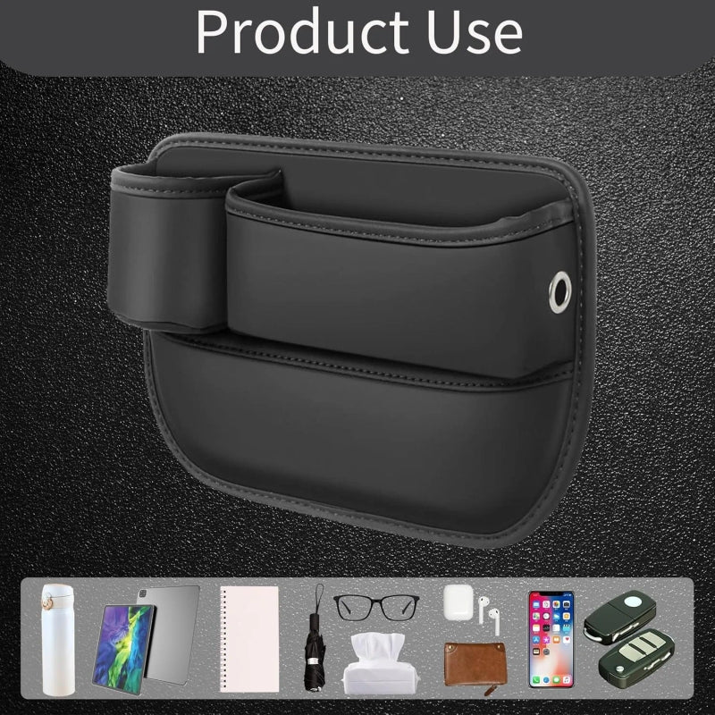 Universal Car Seat Gap Organizer with Cup Holder – Multifunctional Storage Box