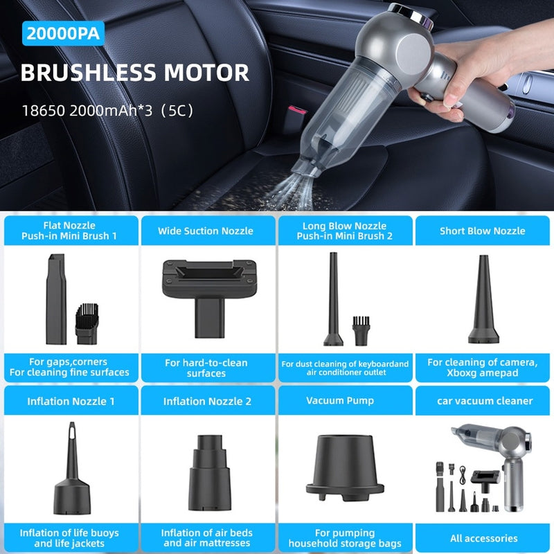 Saker SW-102 Vacuum Cleaner | Powerful 6 in 1 Wireless Vacuum Cleaner for Car