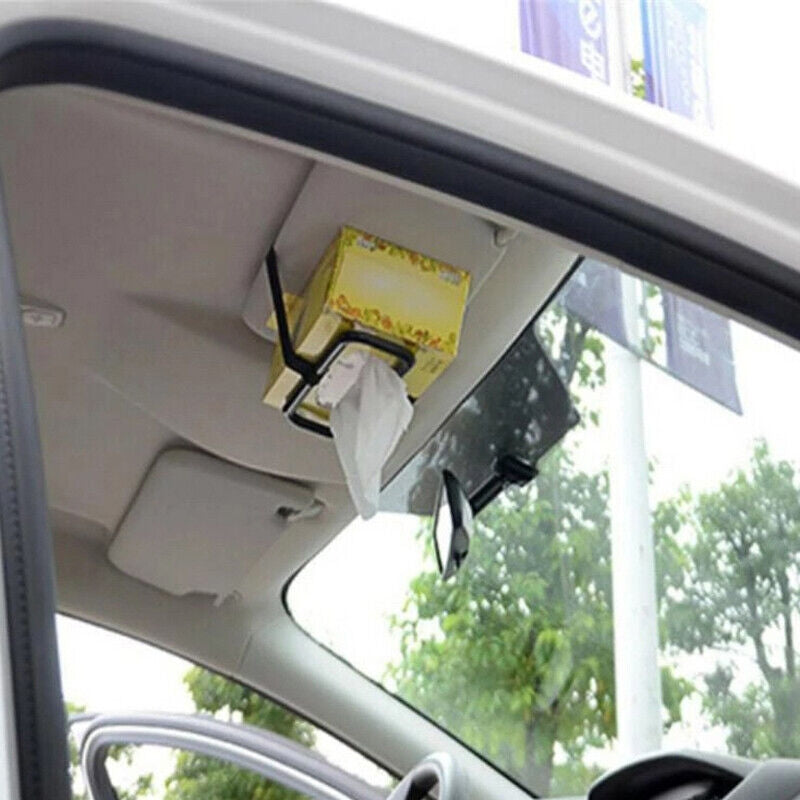 Car Sun Visor Seat Back Plastic Tissue Box Holder Paper Napkin Bracket 1ps