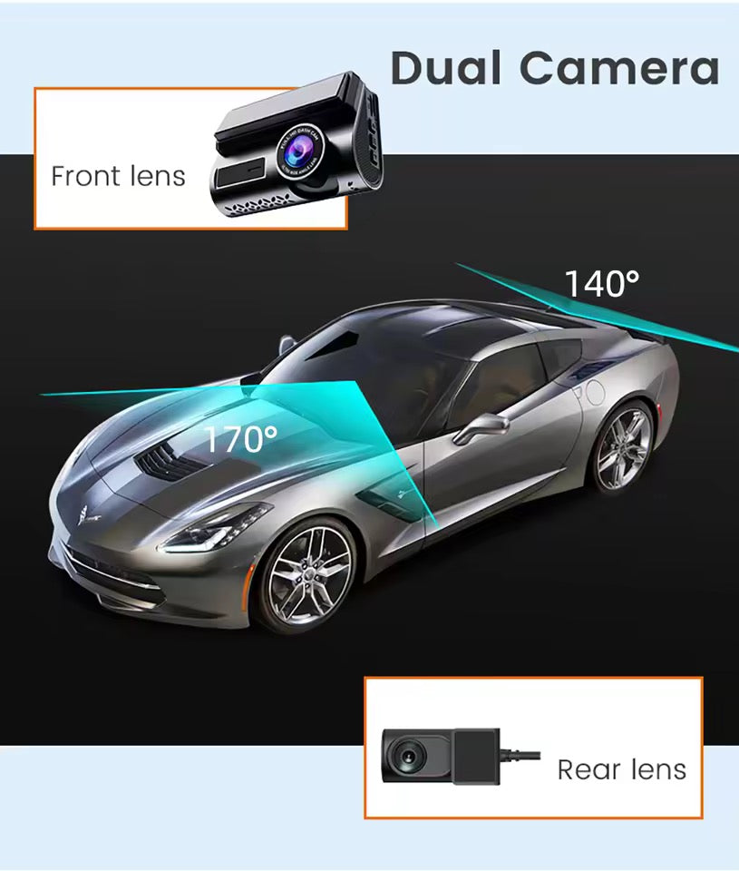 Car 4G Dash Camera – 1080P HD Recording with Night Vision