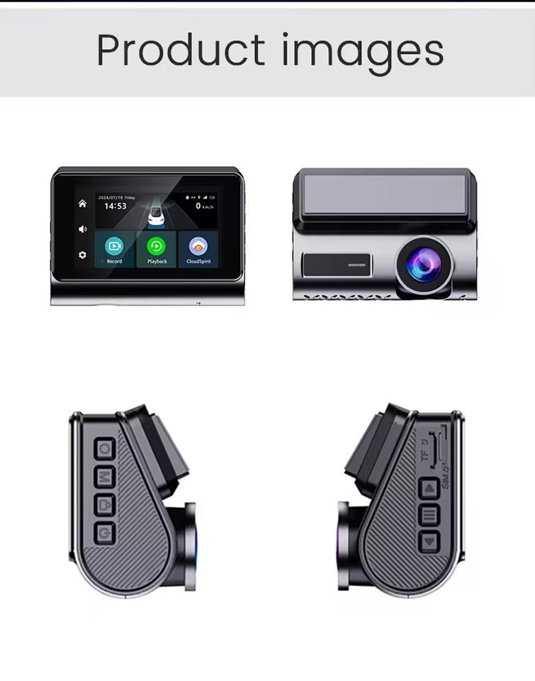 Car 4G Dash Camera – 1080P HD Recording with Night Vision