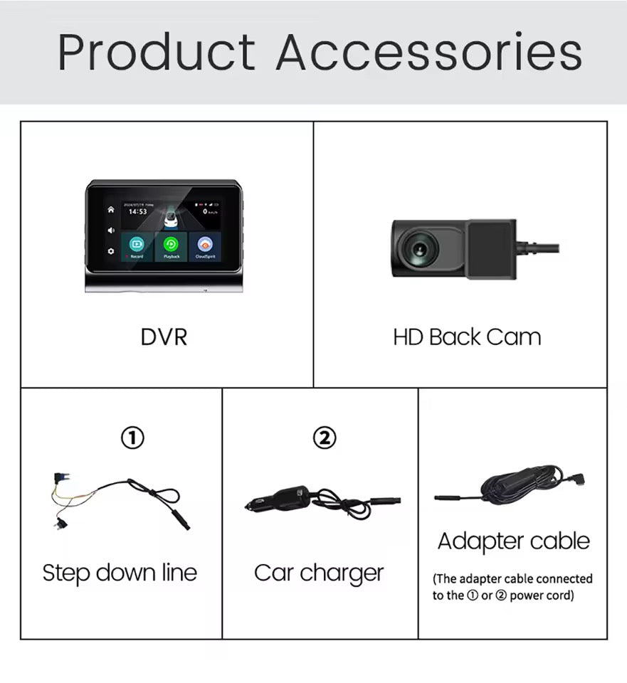 Car 4G Dash Camera – 1080P HD Recording with Night Vision