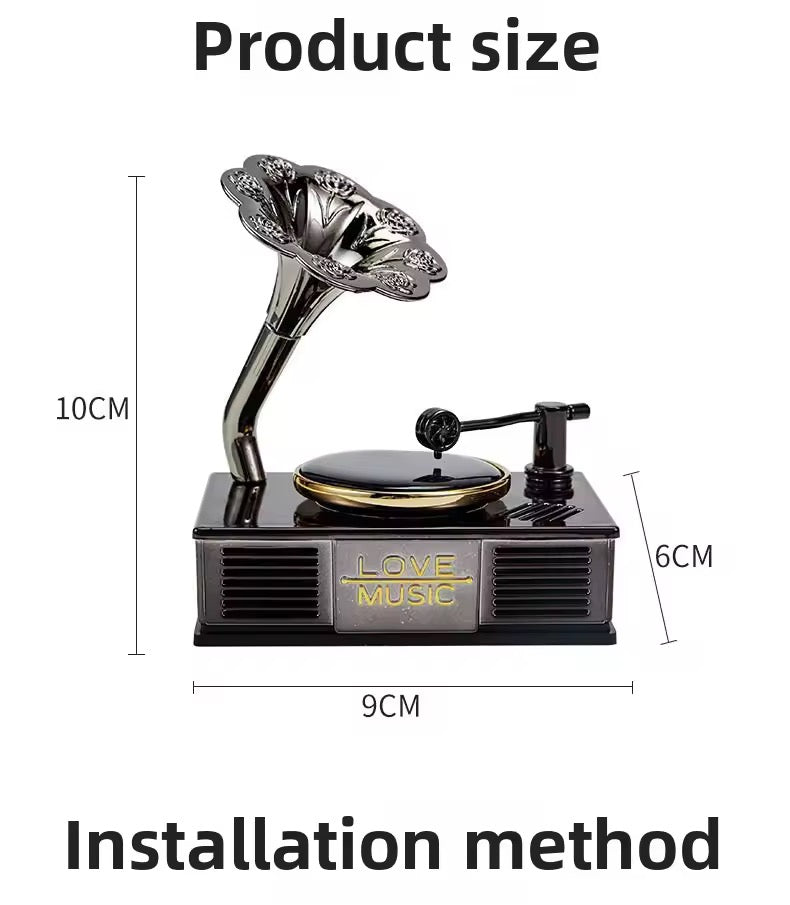 Car Music Box Perfume Car Phonograph Perfume Seat Retro Fragrance Fragrance Decoration