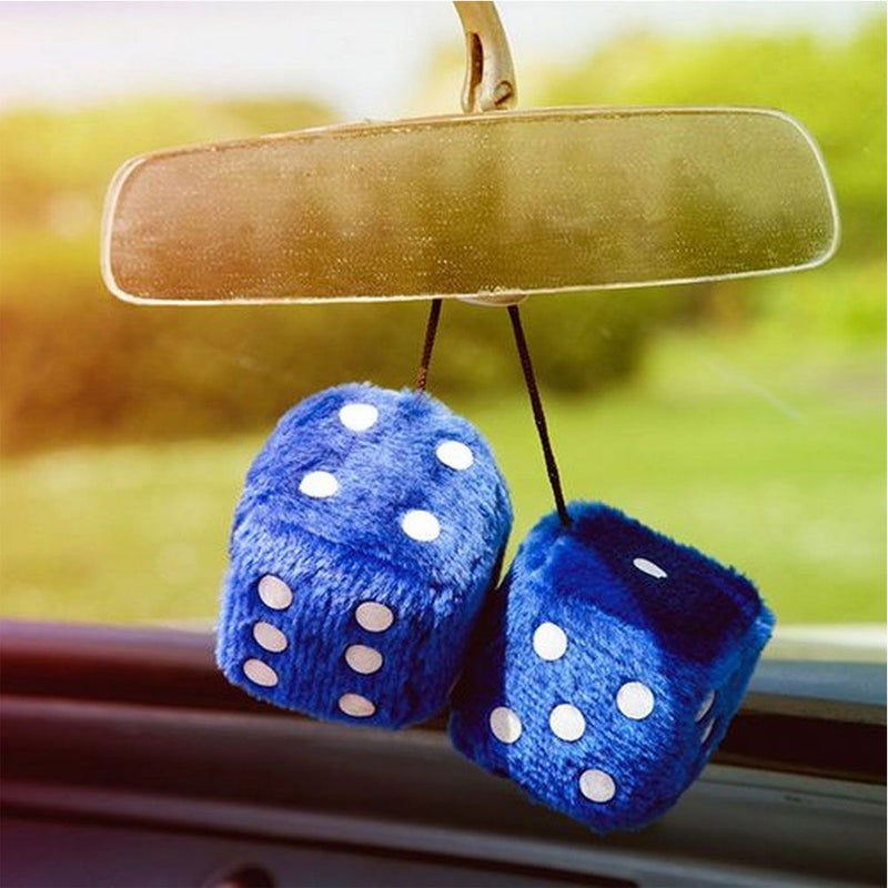 Car Hanging Decor Fuzzy Dice 2 Piece