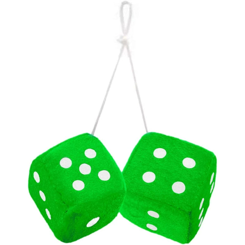 Car Hanging Decor Fuzzy Dice 2 Piece