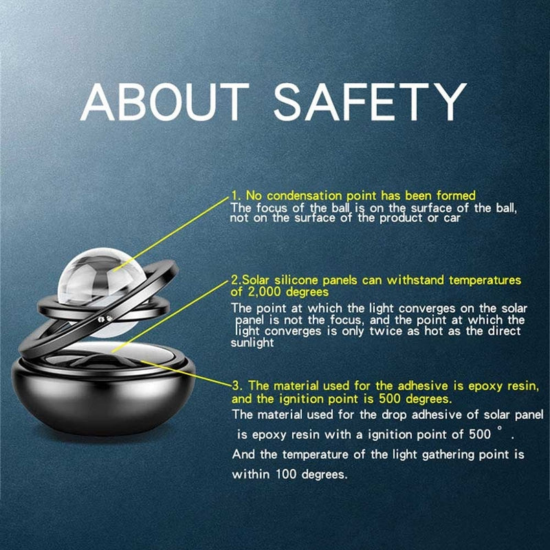 Double Ring Solar Car Perfume with Boll