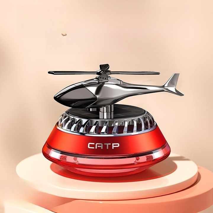 Solar Car Perfume Diffuser Helicopter Car Dashboard Showpiece : Eco-Friendly Air Freshener for Your Vehicle