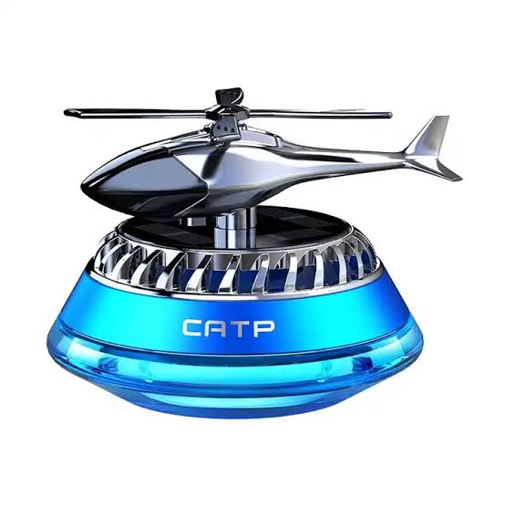 Solar Car Perfume Diffuser Helicopter Car Dashboard Showpiece : Eco-Friendly Air Freshener for Your Vehicle