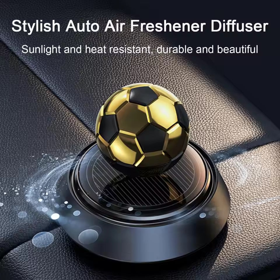 Car Solar Foot ball Showpiece With Car Air Freshener