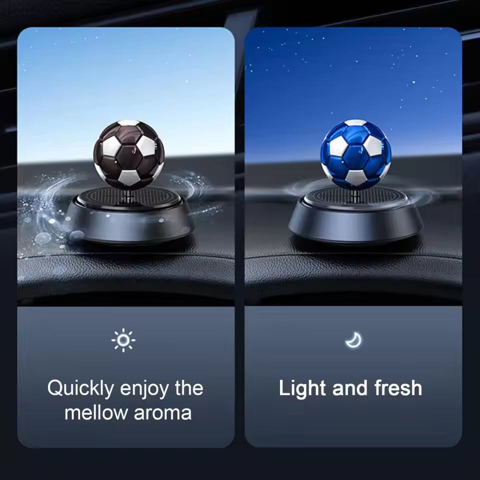 Car Solar Foot ball Showpiece With Car Air Freshener