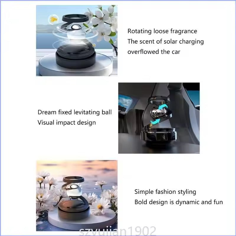 Car Solar Star Ring Car Aromatherapy With Car Showpiece