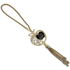 Car Ornament Rear Mirror Hanging Décor Apple Shaped Allah Muhammad Names Double Side Metal