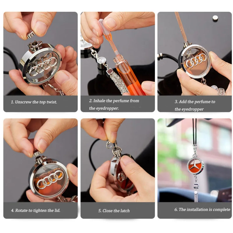 Premium Car Logo Hanging Air Freshener – Long-Lasting Freshness for Your Car