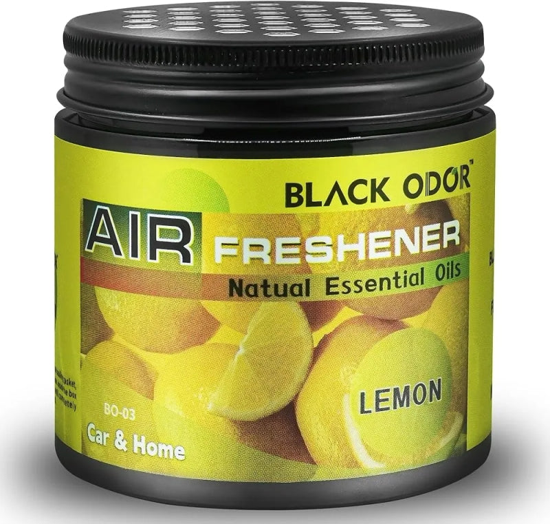 BLACK ODOR Air Freshener Natural Essential Oils Scented Home, and Office Jelly type (180 gm)