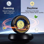 Solar Car Air Freshener Car Lucky Ornaments And Aroma Diffuser, Rotating Solar Powered Car Aromatherapy