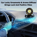 Solar Car Air Freshener Car Lucky Ornaments And Aroma Diffuser, Rotating Solar Powered Car Aromatherapy