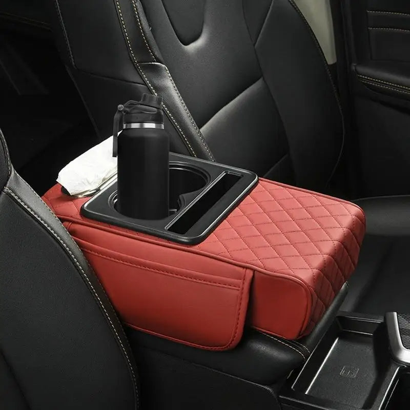 Luxury Car Rear Armrest Console Box | Built-in Cup Holder & Tissue Box | Ultimate Comfort & Style