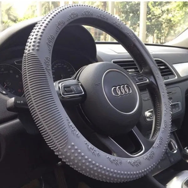 Premium Car Silicone Steering Cover – Universal Fit & Easy Grip