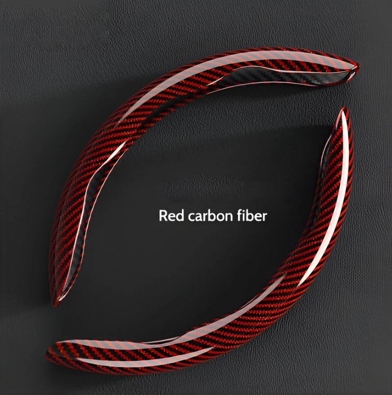 Two Part Carbon Fiber Steering Cover for Cars – Enhance Grip And Style