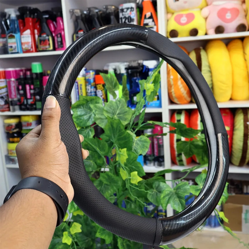 Carbon Fiber Steering Wheel Cover – Premium Style & Comfort for Your Car