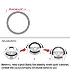 Artificial leather Steering Wheel Cover Color Black and Beige
