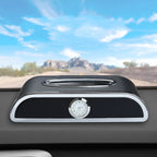 2 in 1 Car Tissue Box Holder with clock and number plate