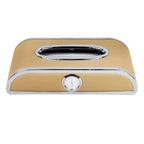 2 in 1 Car Tissue Box Holder with clock and number plate