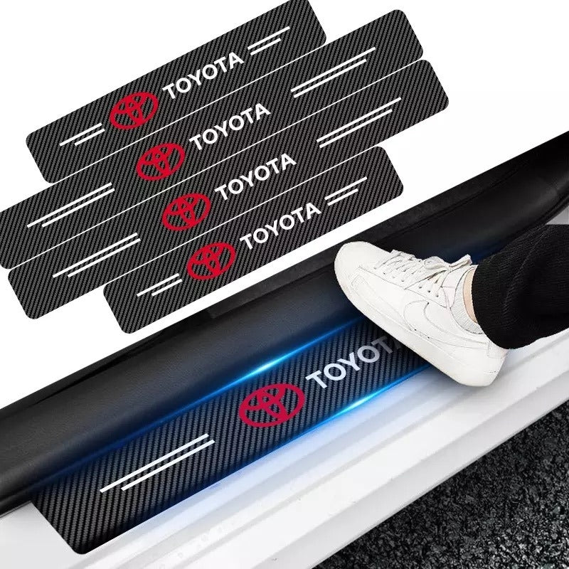Carbon Fiber Car Door Sill Sticker Protectors High Quality 4 pcs