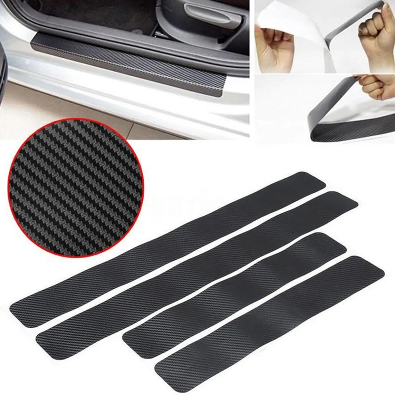 Carbon Fiber Car Door Sill Protectors 4pcs Set– Stylish And Durable Protection for Your Car!